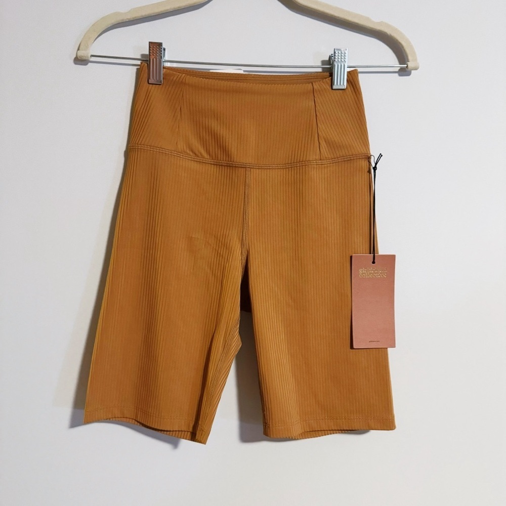 Girlfriend Collective - Orange Spice Ribbed Bike Shorts